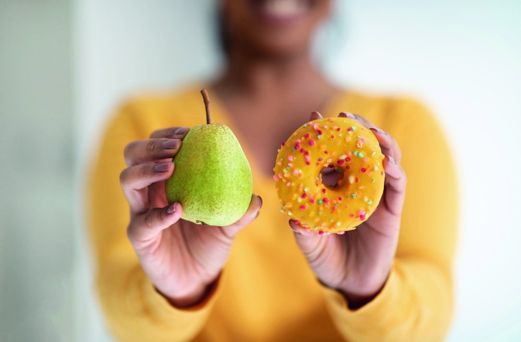 Birne und Donut