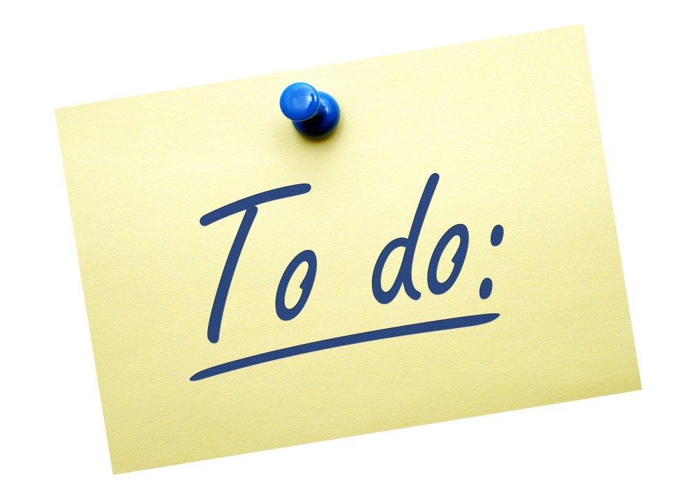 To do auf einem Zettel To do auf einem Zettel