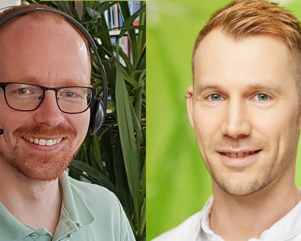 Vizepräsident der Apothekerkammer Niedersachsen Christopher Jürgens (rechts) und Onlineredakteur Christoph Niekamp (links)