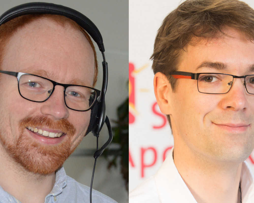 Dr. Alexander Zörner (rechts) und Onlineredakteur Christoph Niekamp (links)