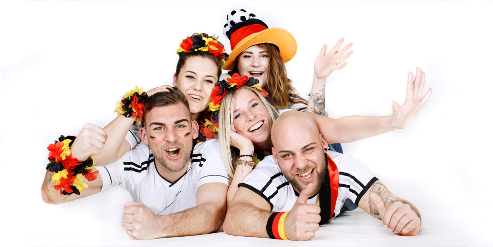 Fans im Deutschlandlook Fans im Deutschlandlook