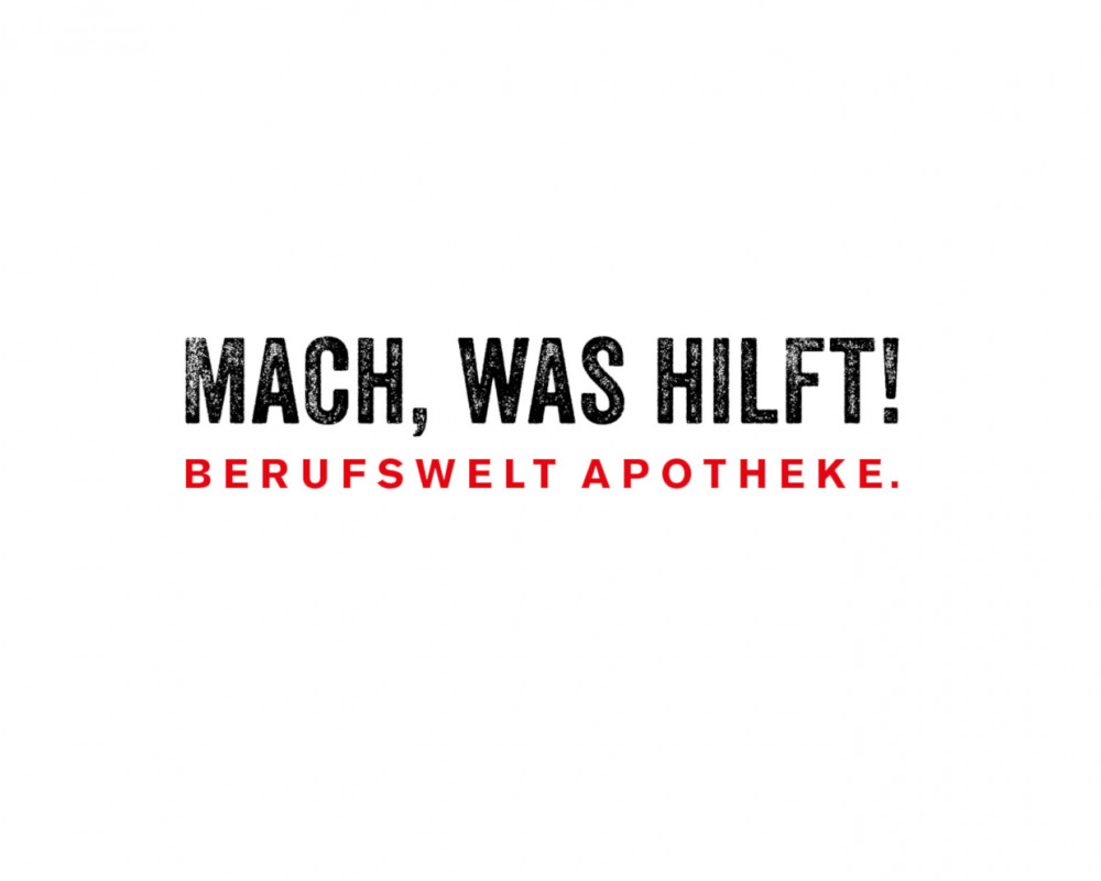 Logo der Kampagne "Mach, was hilft! Berufswelt Apotheke"