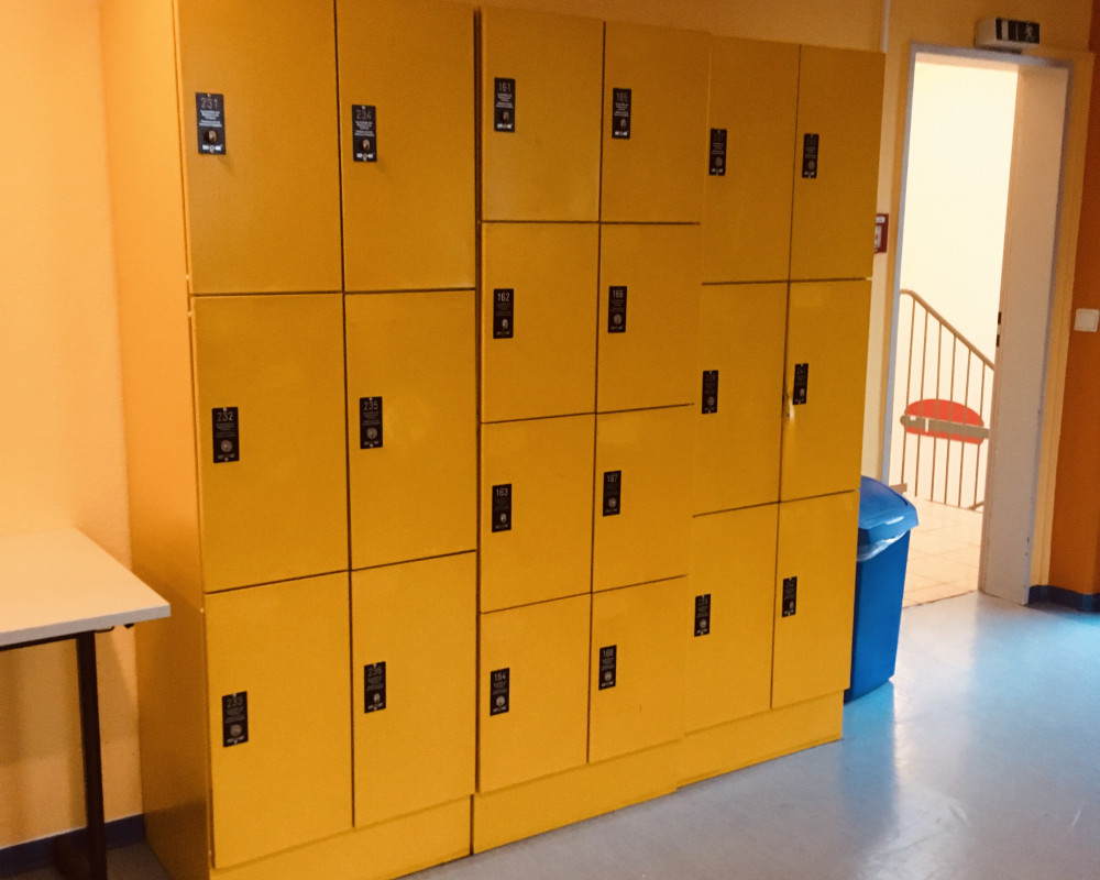 Schließfächer in der  Ludwig-Fresenius-Schule in Oldenburg.