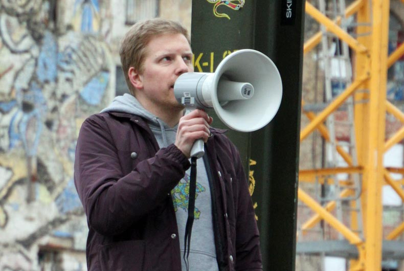 Kurze Ansprache von Mitinitiator Maximilian Wilke