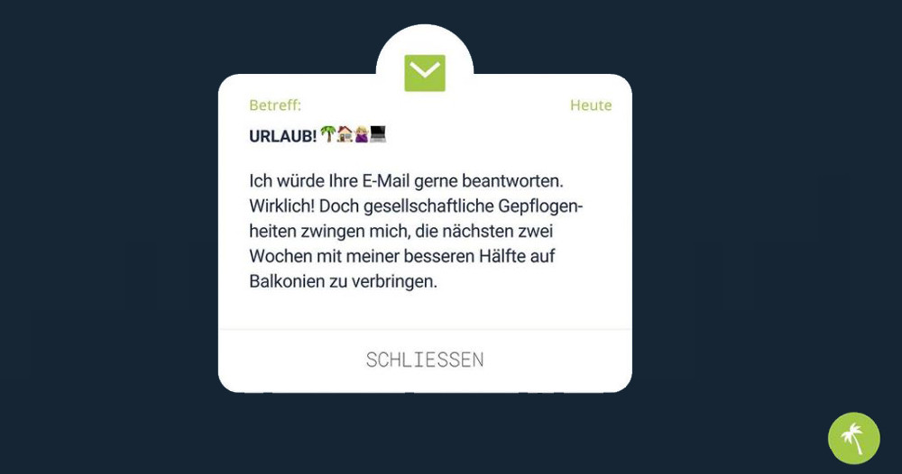 Ganz Fleißige werden zum Urlaub gezwungen.