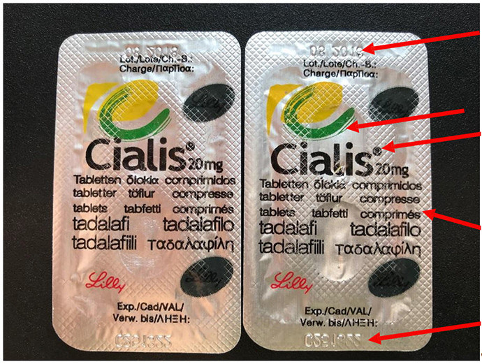 Faelschung Blister Cialis