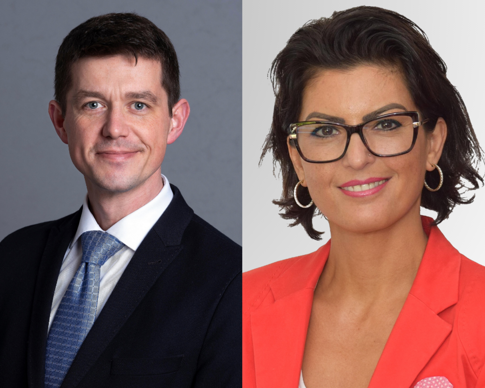 links: Dr. Christian Ude, LAK Hessen Präsidentin
rechts: Dr. Schamim Eckert, LAK Hessen Vizepräsidentin