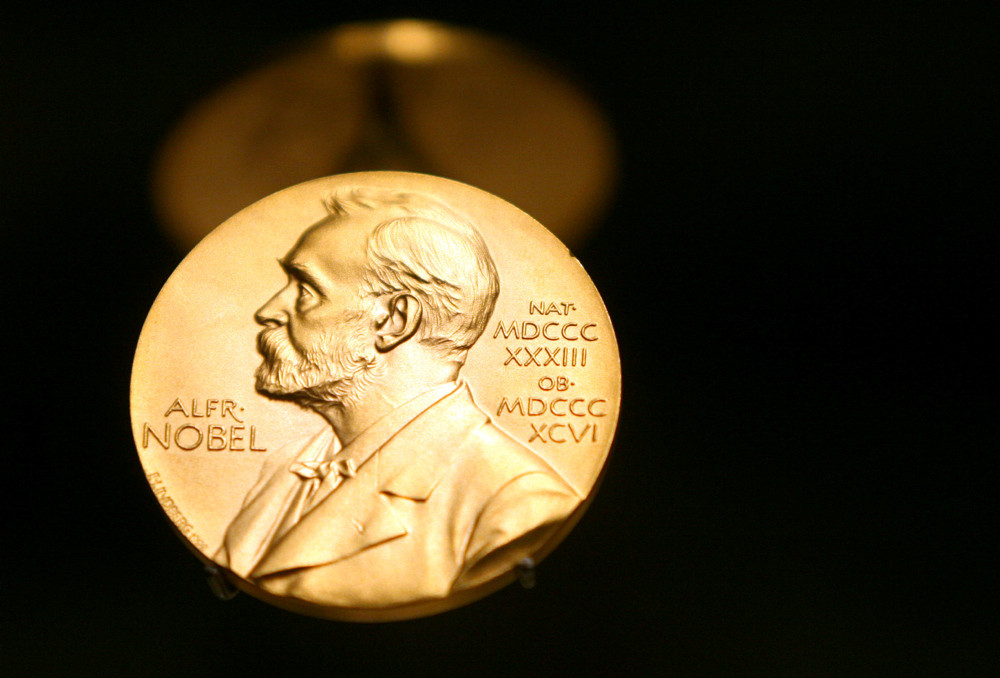 Goldene Medaille mit dem Konterfei von Alfred Nobel