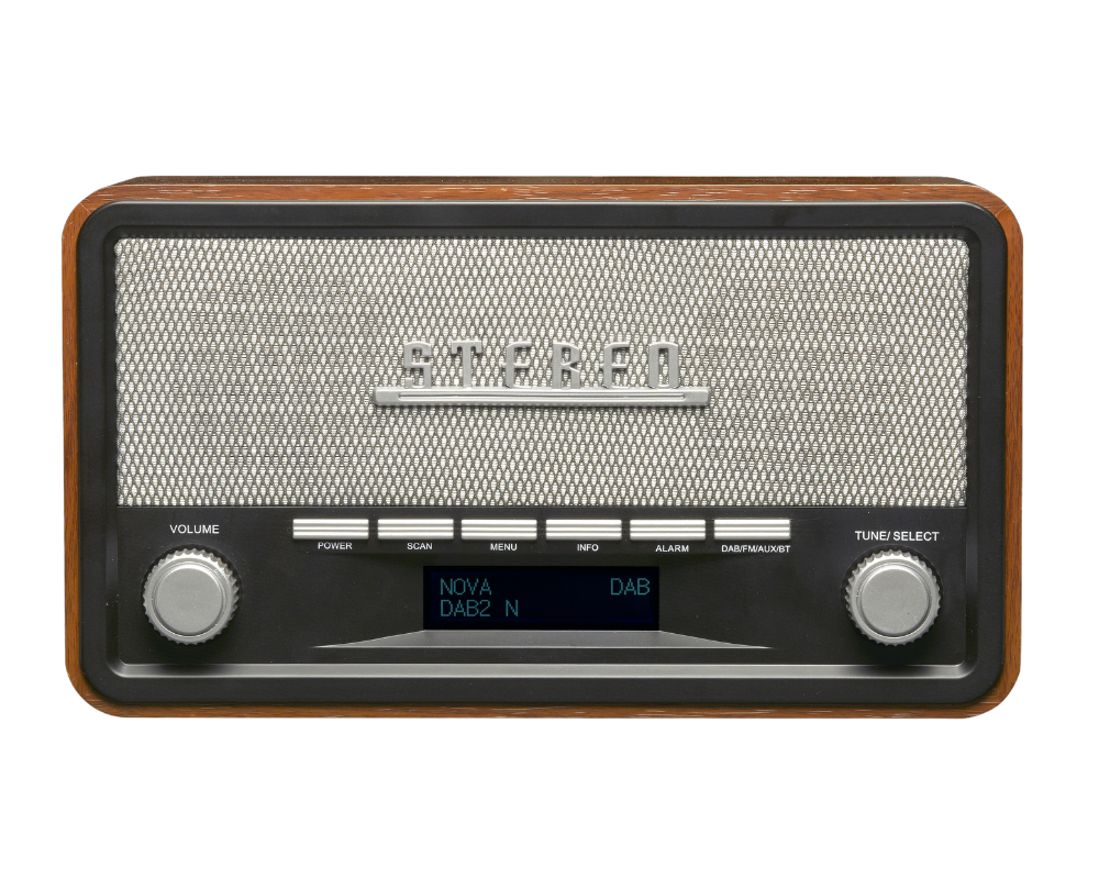 denver - DAB+ Digitalradio Retro DAB-18, schwarz/braun