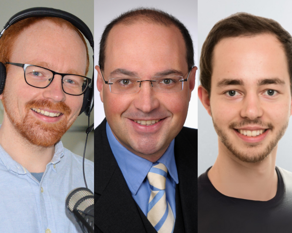 Prof. Dr. Christian Peifer (Mitte)
Ph. D. Student Clemens Woitaske-Proske (rechts)
Onlineredakteur CHristoph Niekamp (links) Prof. Dr. Christian Peifer (Mitte)
Ph. D. Student Clemens Woitaske-Proske (rechts)
Onlineredakteur CHristoph Niekamp (links)
