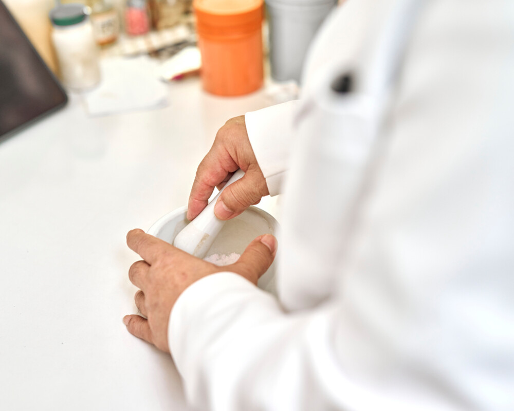 PTA mörsert Tabletten in der Rezeptur