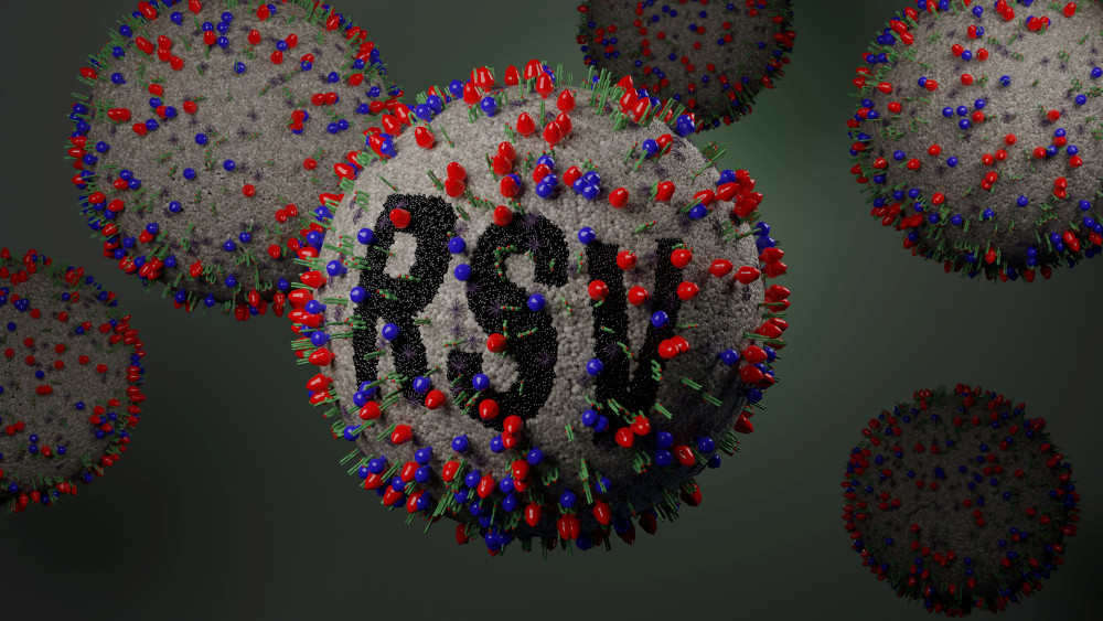 Illustration des Respiratory Syncytial Virus (RSV)