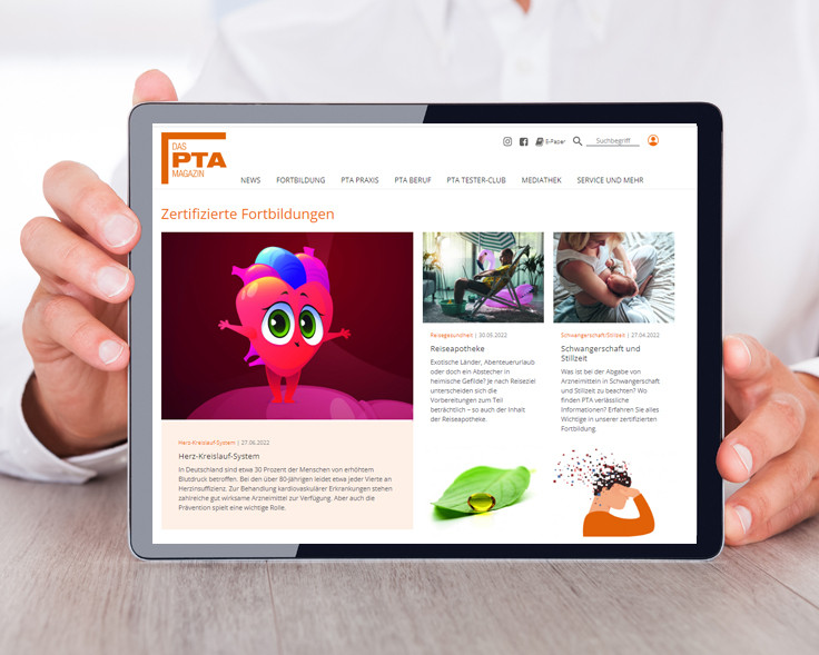 Tablet mit neuer Website Tablet mit neuer Website