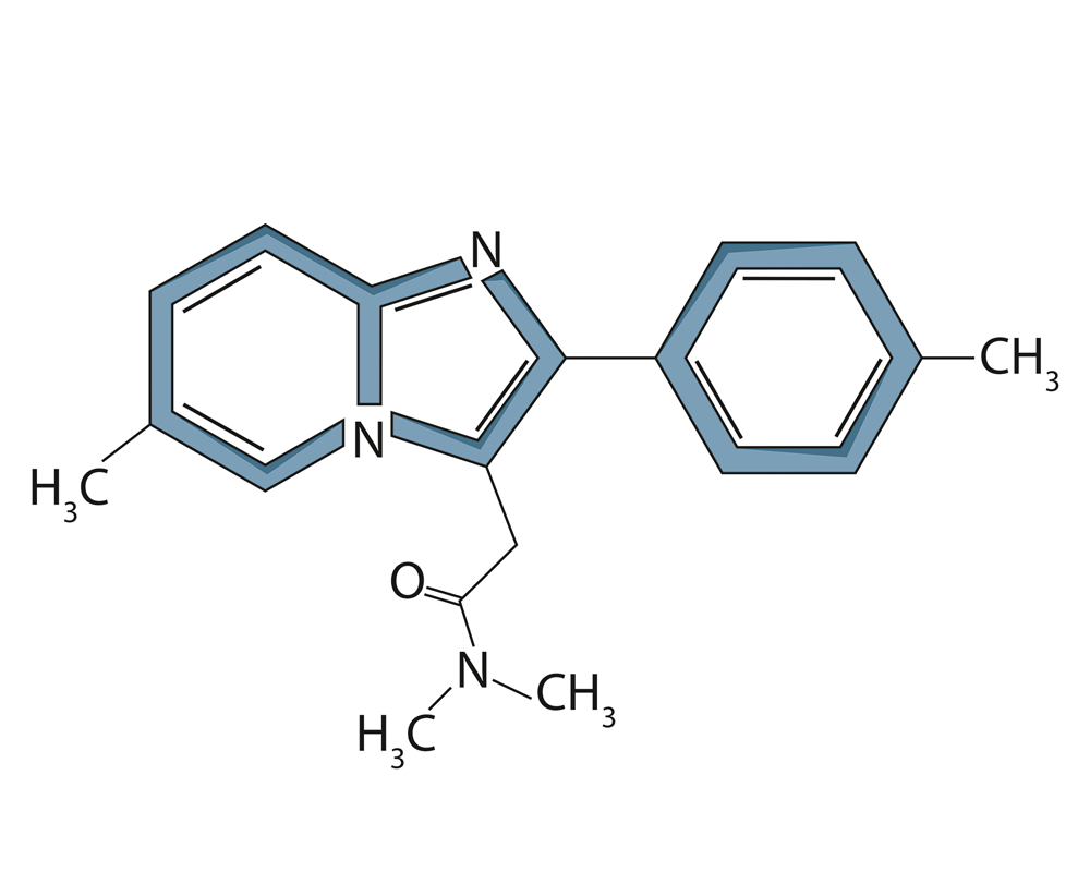 Chemische Formel von Zolpidem