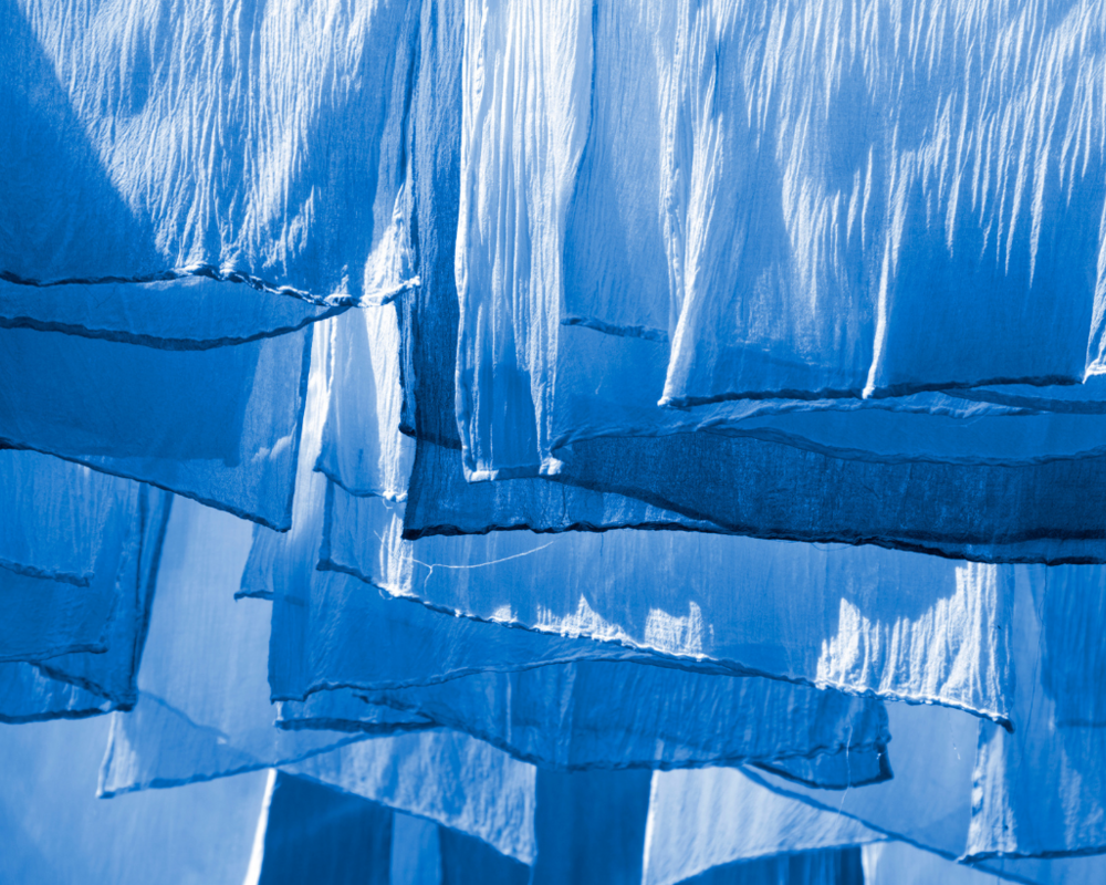 Blaue Stoffe