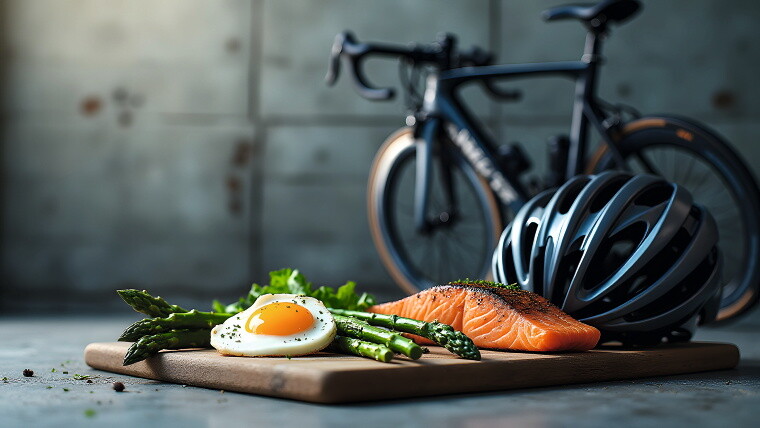 Ei, Spargel, Fisch und Fahrradhelm