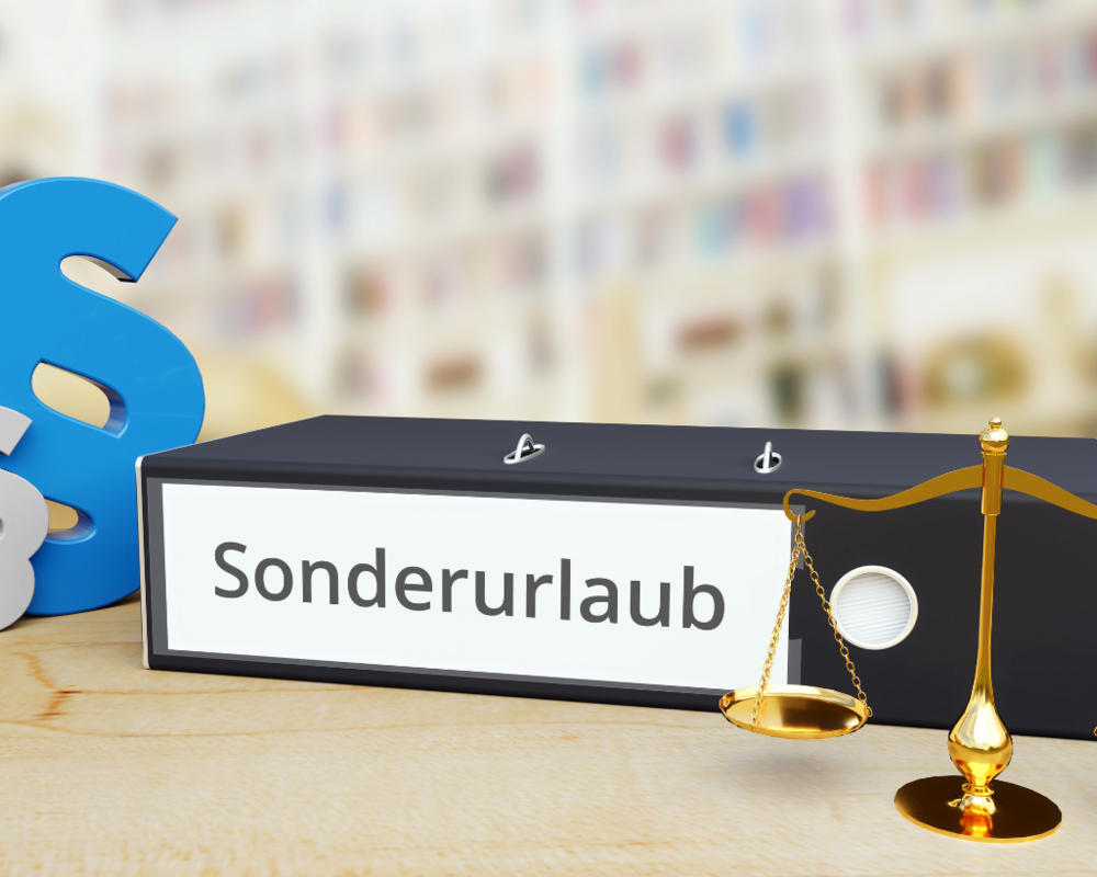 Ordner mit Aufschrift: Sonderurlaub