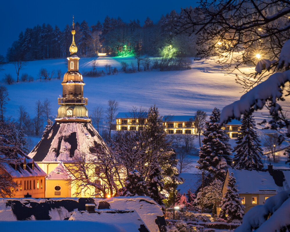 Schnee im Erzgebirge