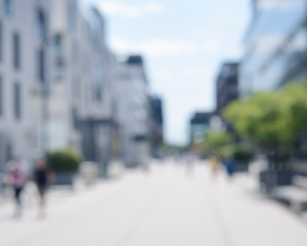 Verschwommenes Foto einer Innenstadt