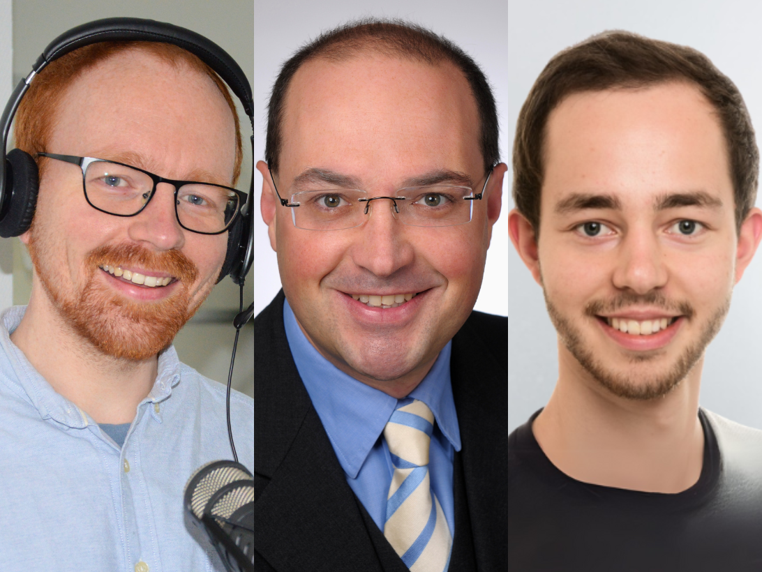 Prof. Dr. Christian Peifer (Mitte)
Ph. D. Student Clemens Woitaske-Proske (rechts)
Onlineredakteur CHristoph Niekamp (links)