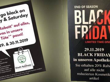 Plakat der Apotheke am Markt und der Löns-Apotheke