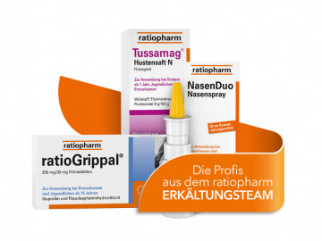 NasenDuo® Nasenspray und ratioGrippal® dürfen nicht zusammen angewendet werden.