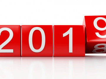 Rote Würfel zeigen 2019