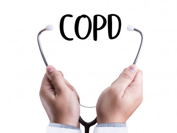 Stethoskop mit Schriftzug COPD