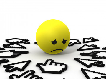 Digitale Symbole für Cybermobbing