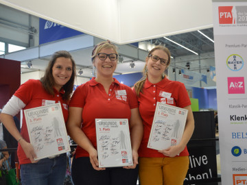 Von links: Pia Beckmann (3. Platz), Carolin Kiesewetter (1. Platz), Conny Michalak (2. Platz)