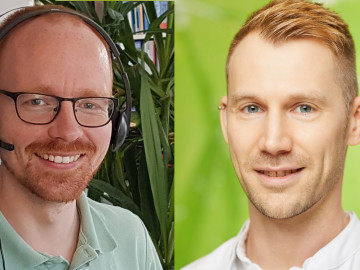 Vizepräsident der Apothekerkammer Niedersachsen Christopher Jürgens (rechts) und Onlineredakteur Christoph Niekamp (links)