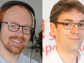 Dr. Alexander Zörner (rechts) und Onlineredakteur Christoph Niekamp (links)
