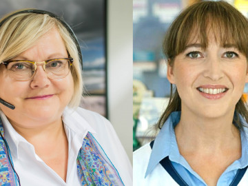 Chefredakteurin Julia Pflegel (links) und Eva Bahn (rechts)