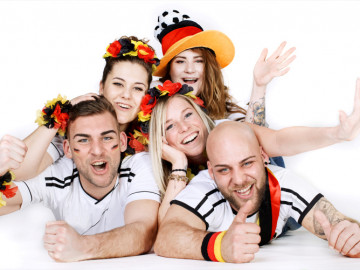 Fans im Deutschlandlook
