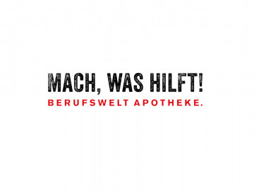 Logo der Kampagne "Mach, was hilft! Berufswelt Apotheke"