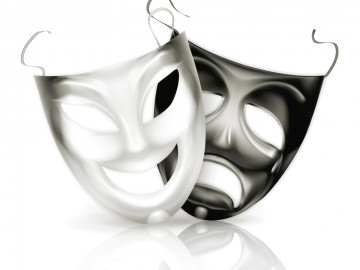 Schwarze und weiße Maske – lachend und weinend