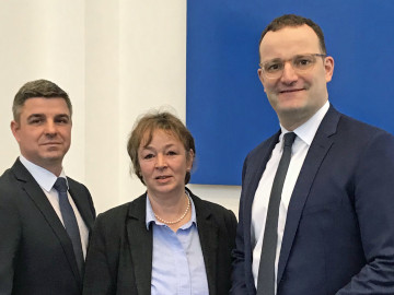 von links: Andreas May, Tanja Kratt und Jens Spahn