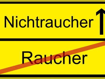 Nichtraucher/Raucher-Ortsschild