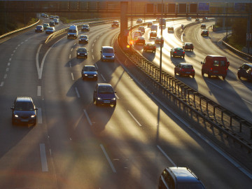 Autos auf der Autobahn