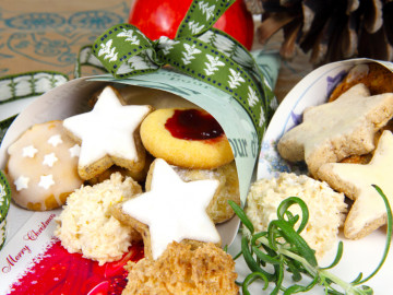 Weihnachtliche Plätzchenauswahl