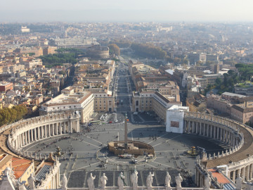 Blick vom Petersdom über Rom