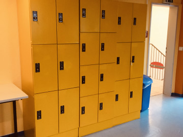 Schließfächer in der  Ludwig-Fresenius-Schule in Oldenburg.