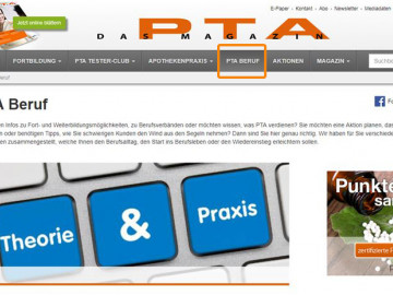 Screenshot der Website www.das-pta-magazin.de