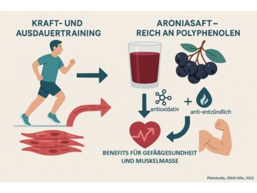 Schaubild: Studie zeigt positiven Einfluss des Trinkens von Aroniasaft in Kombination mit Kraft- und Ausdauertraining bei Menschen mit Prä-Diabetes mellitus