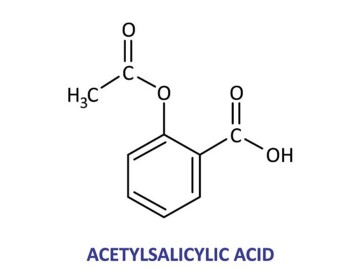 Strukturformel von Acetylsalicylsäure