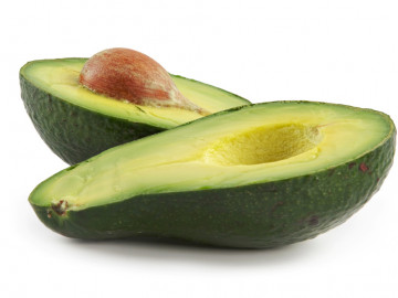 Aufgeschnittene Avocado mit Kern