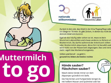 Ausschnitt aus dem Flyer "Muttermilch to go"