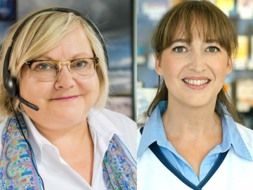 Chefredakteurin Julia Pflegel (links) und Eva Bahn (rechts)