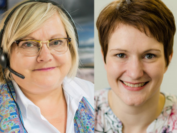 Chefredakteurin Julia Pflegel (links) und PTA Britta Fröhling