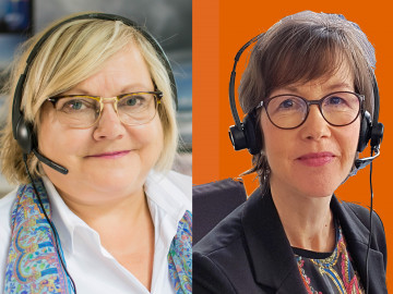 Chefredakteurin Julia Pflegel (links) und Redakteurin Stefanie Fastnacht (rechts)